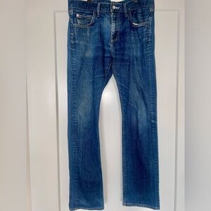 LOOMSTATE organic cotton “manifest” jeans, straight leg, medium wash, size 33